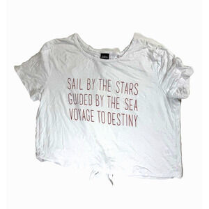 Sail By the Stars Disney Pirates of the Caribbean Backless Tie Crop Top Size L